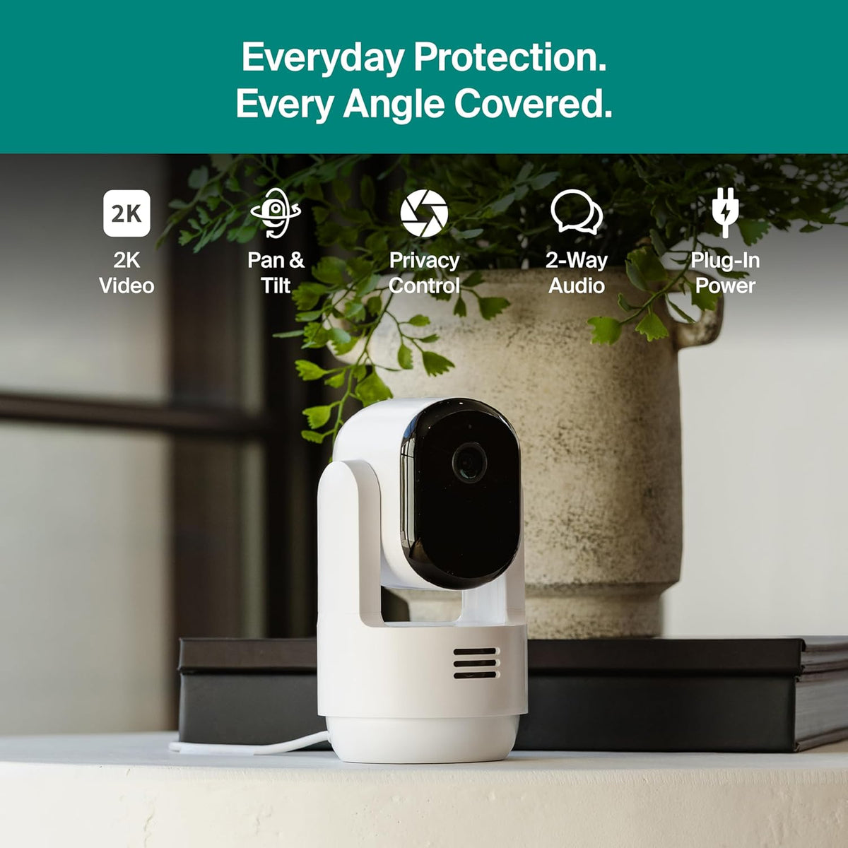 Arlo Essential Indoor Pan Tilt Zoom Security Camera 2K Wired - 1-Cam