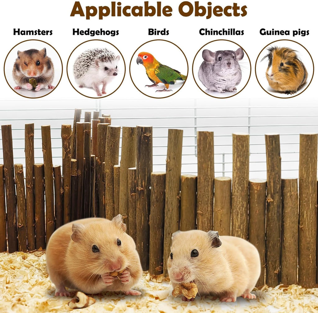 PINVNBY Bendy Hamster Climbing Ladder Bridge Long Natural Wooden Rat Fence