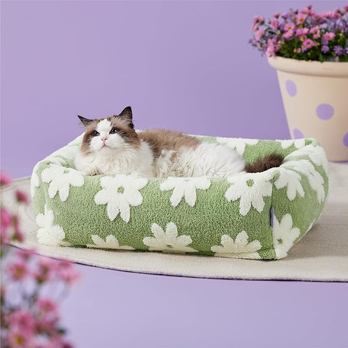 LE SURE Cute Dog Bed for Small Dogs & Cats- Washable Puppy Beds, Cozy Rectangle - Image 4