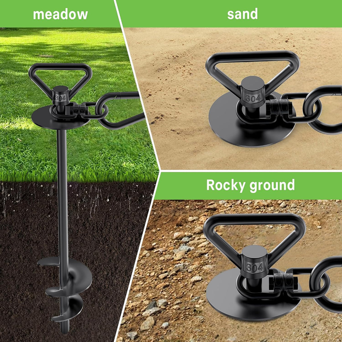 TOMBABY Dog Tie Out Cable and Stake,with 30FT Heavy Duty Cable,360° Swivel Dog Anchor& Anti-Tangle,Dog Runner for Yard,Dog Stake Allows Dogs Up to 210 lbs, Dog Stakes for Outside Beach,Camping, Yard