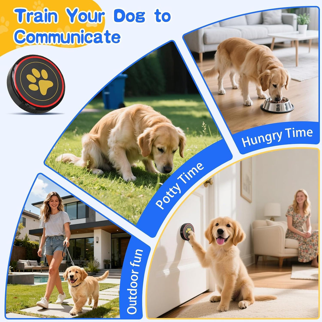 Dog Door Bell for Potty Training, IP55 Waterproof, 55 Ringtones, 0-115dB