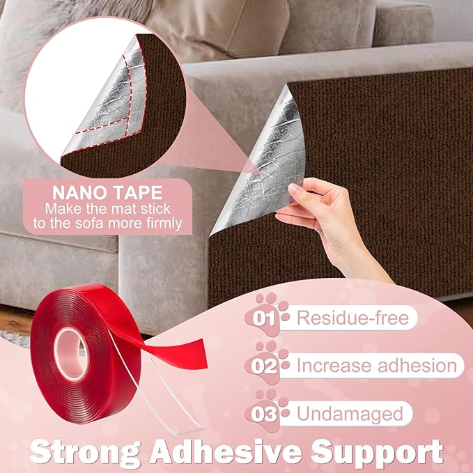 Cat Scratcher Pad, 47.2"x15.8" Scratching Mat, Trimmable Anti Scratch Bed Couch - Image 4