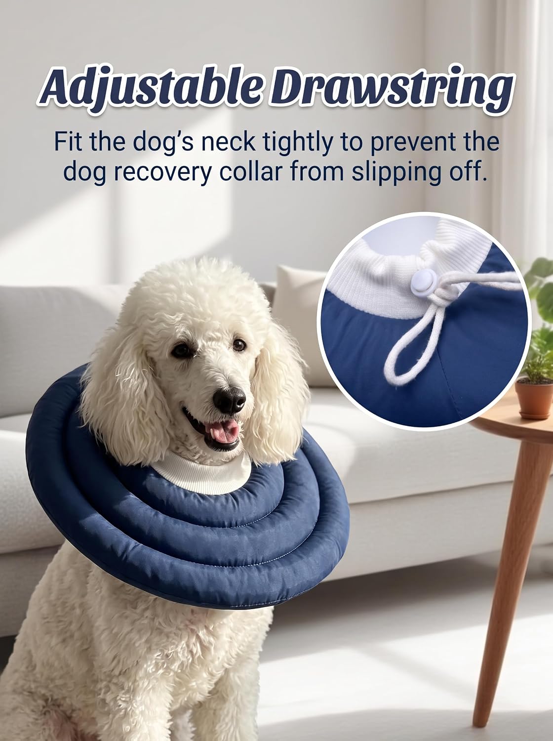 Soft Dog Cones, Recovery Dog Donut Collar After Surgery- Cone of Shame Alternative, Pet Elizabethan E-Collar Anti-Bite Lick Wound Healing Adjustable for Small Large Medium Dogs, XL