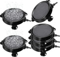 Honoson 6 Pcs 4 Inch Air Stones Disc Diffuser Aquarium, Black with Gray