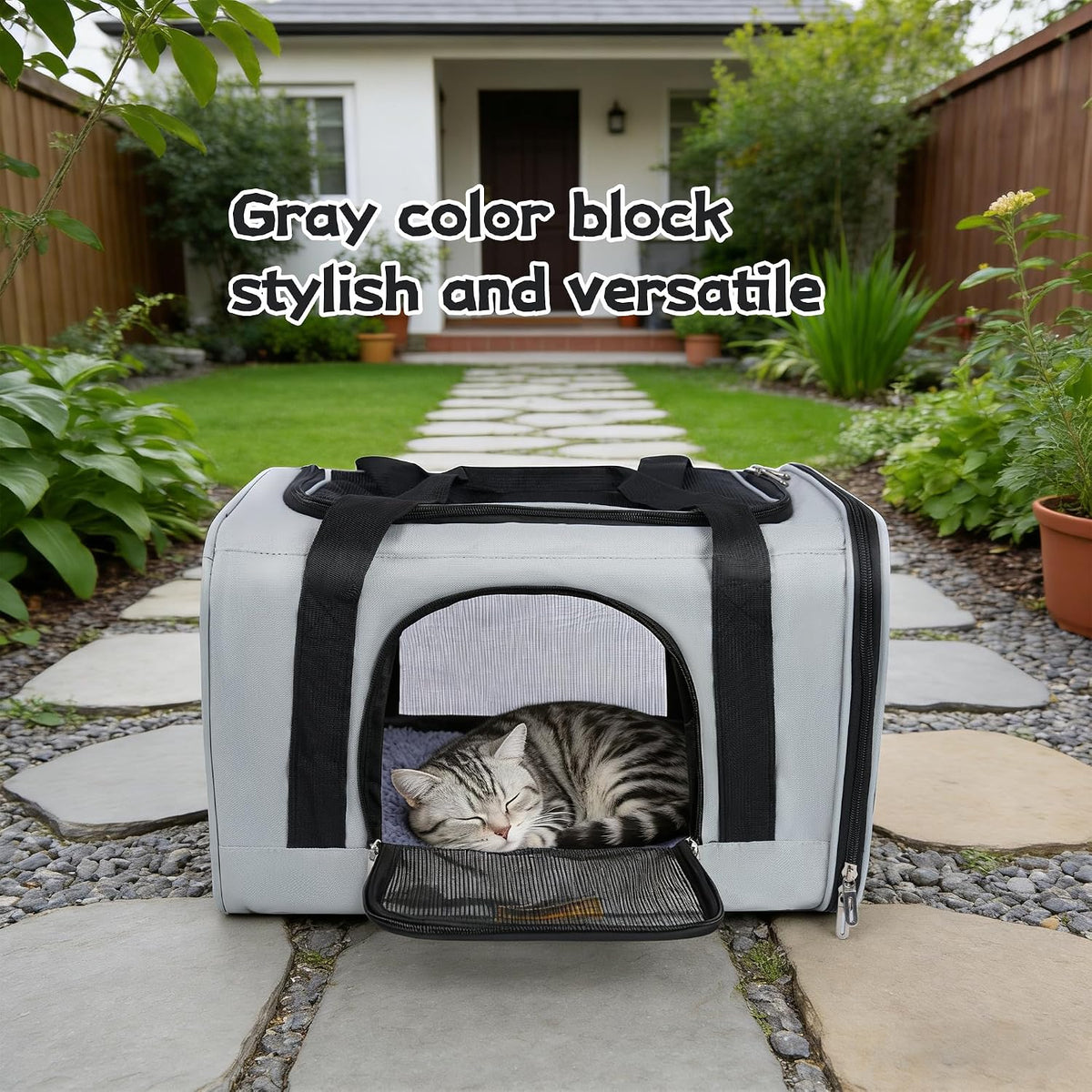Cat Carrier, Portable Pet Carrier Bag, Black