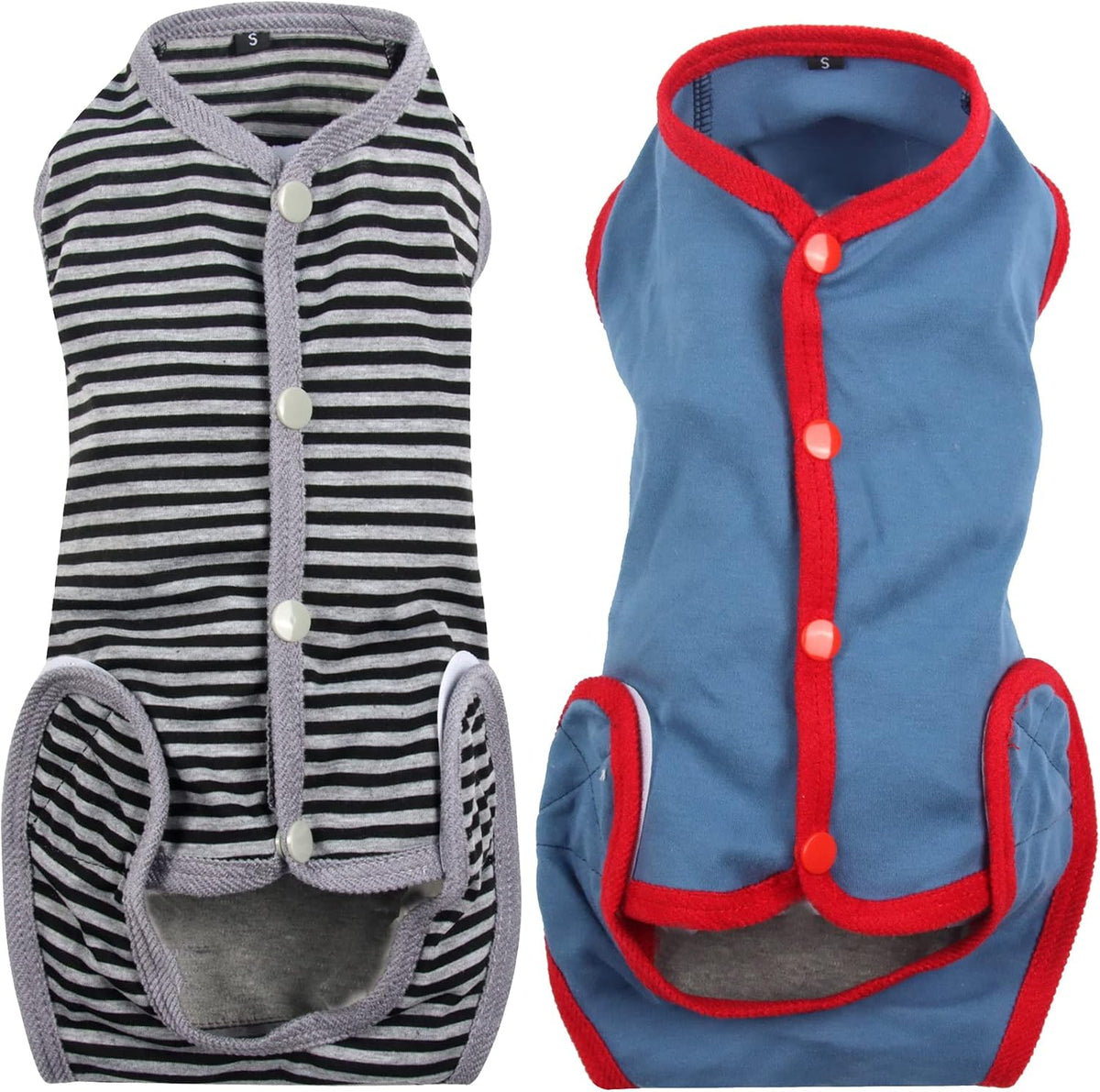 JoyDaog 2Pcs Dog Surgery Recovery Suit Substitute E-Collar & Cone,Recovery Onesie Puppy Surgical,Cat Recovery Shirt Dog Wounds Bandages Prevent Licking Dog,L