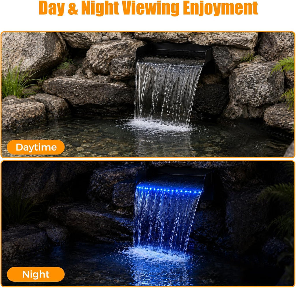 All-in-1 Pond Waterfall Spillway Kit, 12" Stainless Steel