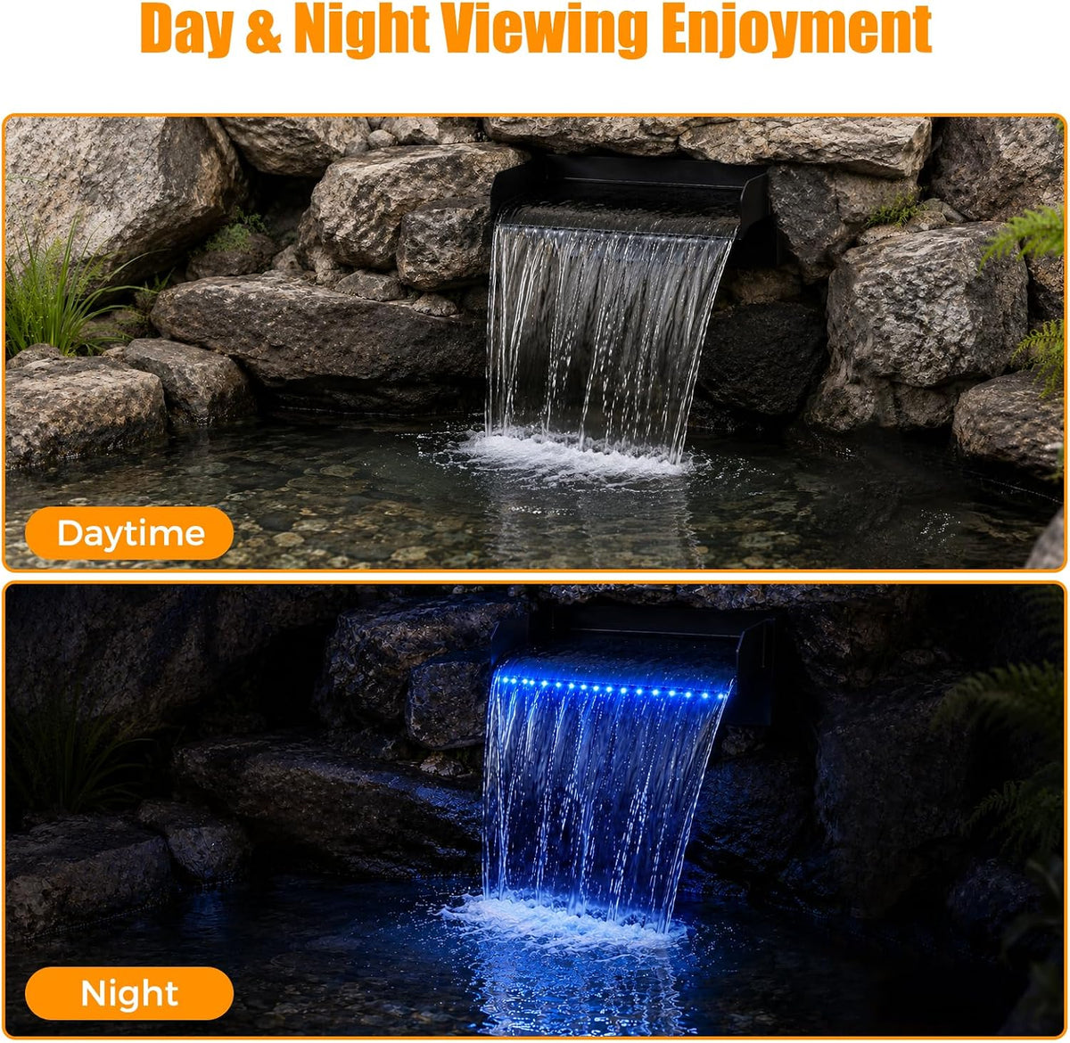 All-in-1 Pond Waterfall Spillway Kit, 12" Stainless Steel