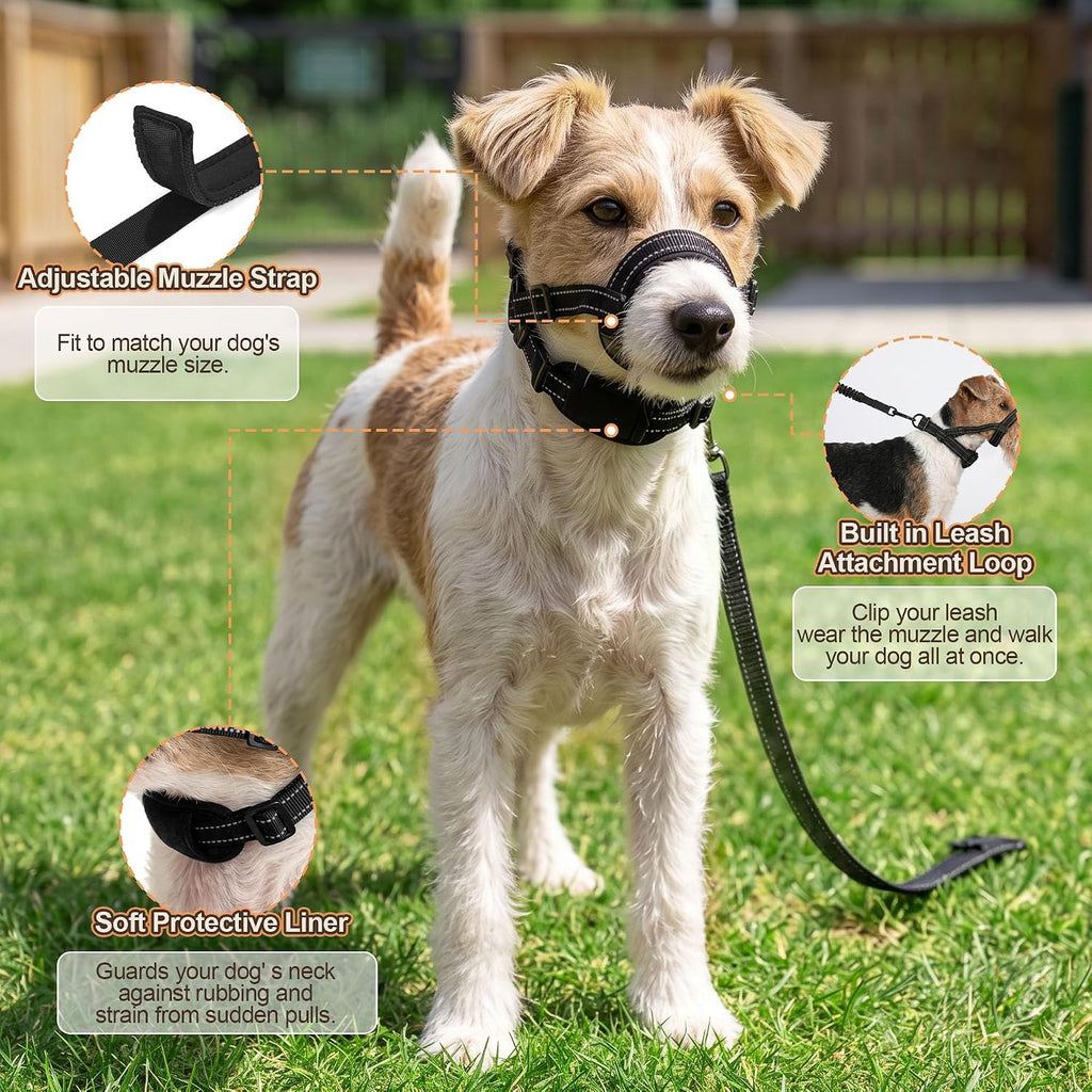 Dog Muzzle, Soft Breathable Mesh, Adjustable for Walk Medium