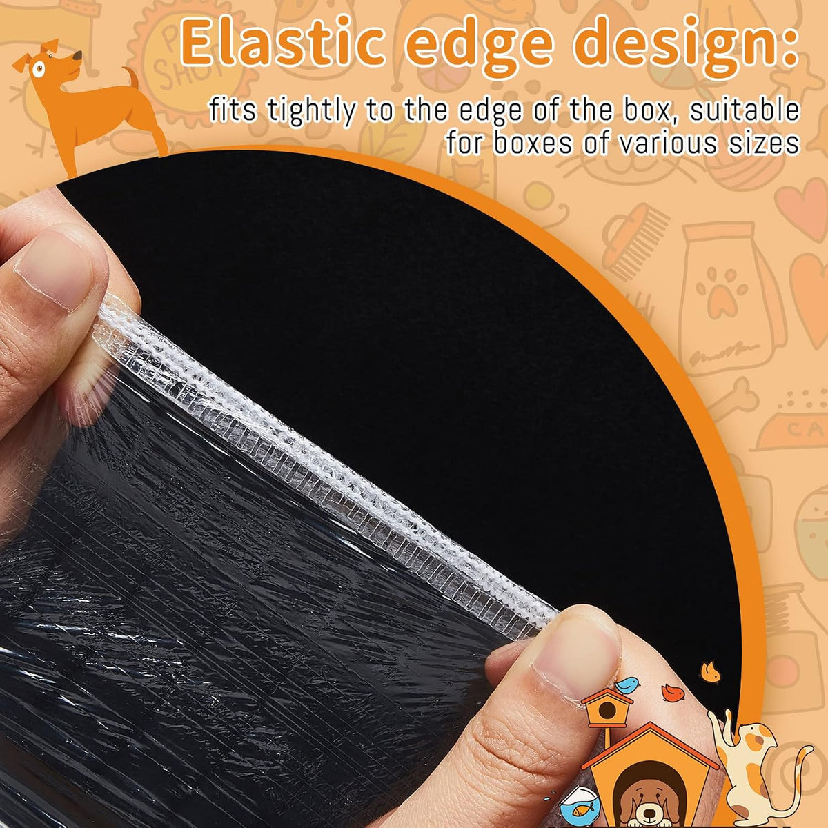 Tondiamo 50 Pcs Disposable Rabbit Cage Liners for Litter Box Tray, Medium