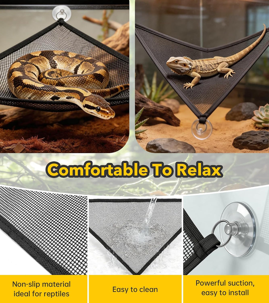 Snake Enrichment Toys,Ball Python Tank Accessories with Snake Climbing Accessories Hammock, Lizards Toy Activity Ball,Reptile Climbing Toys for Crested Gecko Bearded Dragon
