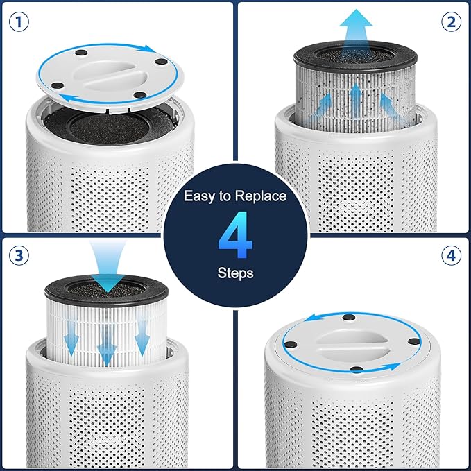Tailulu 2 Pack D10 Replacement Filter, Air Purifier Filter - Image 4