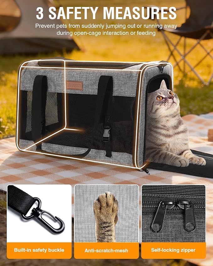 PETUX Large Pet Carrier for Large Cats ＆ Small Dogs - Image 4