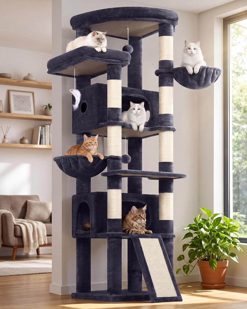 Globlazer 80in Tall Extra Large Heavy Duty Corner Cat Tree Tower, S80C