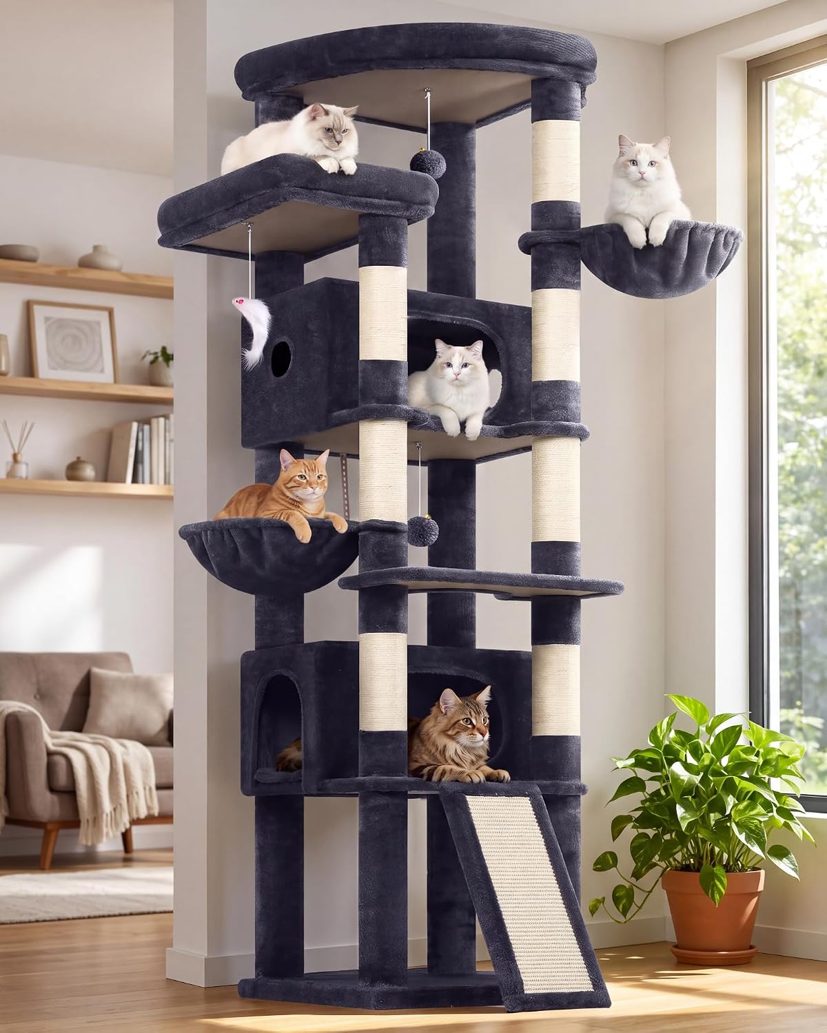 Globlazer 80in Tall Extra Large Heavy Duty Corner Cat Tree Tower, S80C