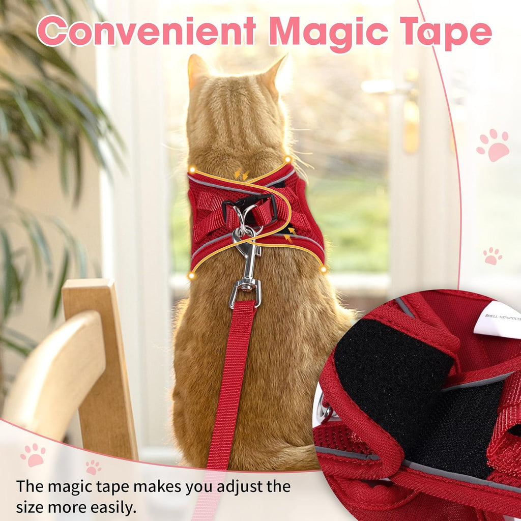 Cat Harness and Leash Set for Walking Escape Proof Vest for Kitten