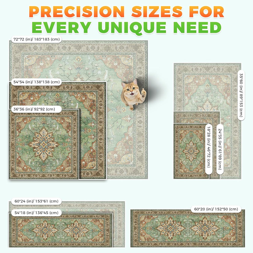 Hompet Cat Litter Mat 2 Pack, 18x28 Machine Washable Trapping Mats for Cats, Super Absorbent & Urine-Proof Cat Litter Box Mat for Floor, Waterproof & Non Slip Kitty Litter Rug