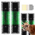 2pcs Livestock Scratching Brush with 8 Screws,Cattle and Horse Grooming Brush, Itch Relief for Horses, Goat, Cattle,Sheep,Cow and Pig,Animal Back Scratching