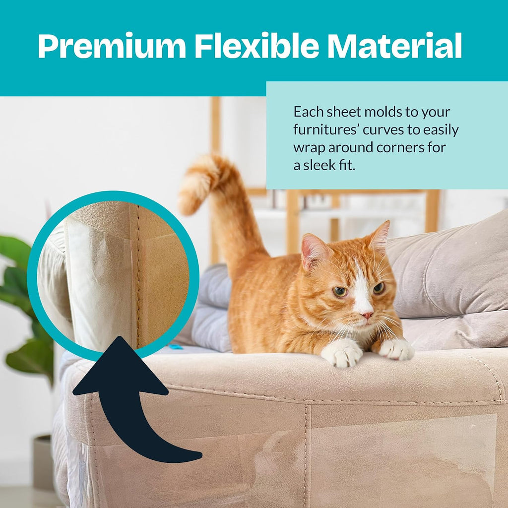 Reli. Cat Scratch Furniture Protector | Couch Anti-Scratch Sheets | 14 Pack
