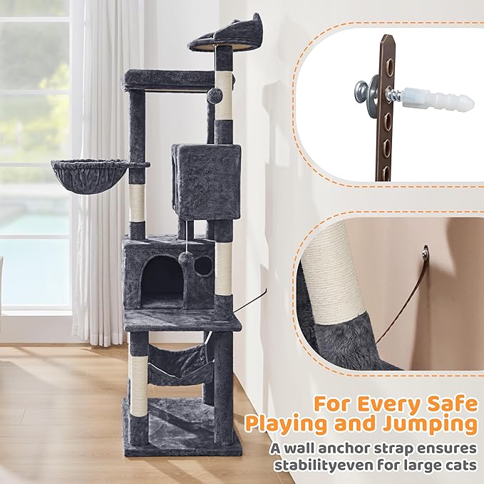 Yaheetech 73inch Cat Tree, Cat Stand Furniture - Image 7