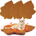 3Pack Self Warming Pet Bed Leaf Pad, Orange, Small-16 x20