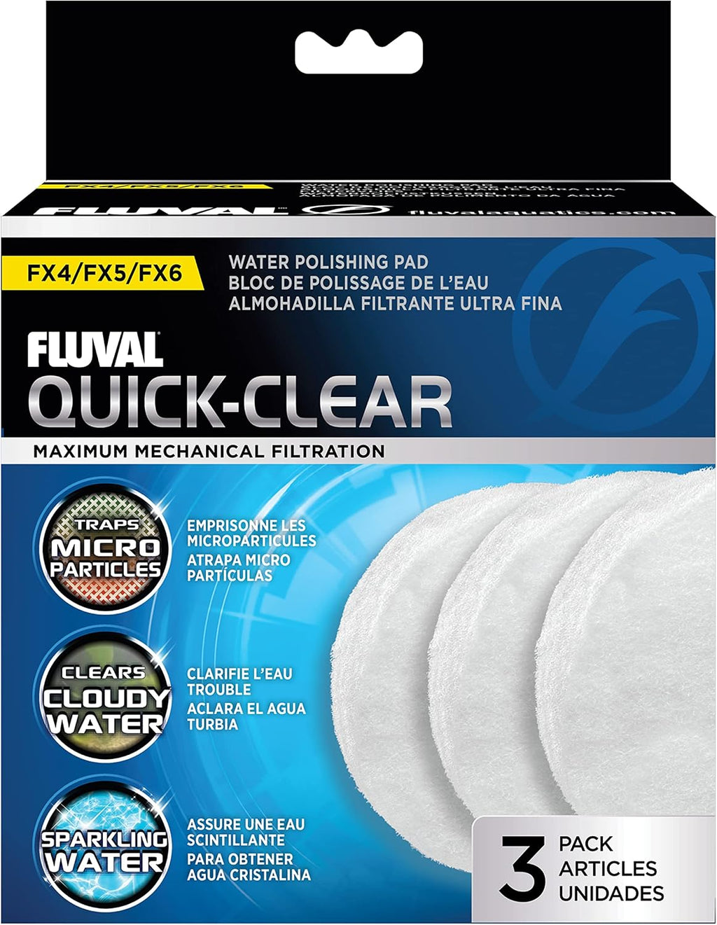 Fluval FX4/FX5/FX6 Bio-Foam, Replacement Aquarium Filter Media, 2-Pack, A239