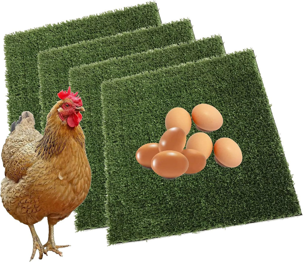 KuGuo Chicken Nesting Box Pads, 6 Pack, 12 x 12 in, Grass Style Mixed