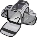 TSA Airline Approved Soft Sided Pet Carrier Top Loading 4 Side Expandable Large by MASKEYON