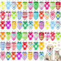Sweetude 60 Pcs Spring Plaid Dog Bandanas Bulk Spring Pet Scarf Bibs Adjustable by Sweetude
