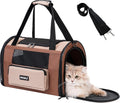 Collapsible Small Pet Carrier for Cat 15 lbs with Fashion Pocket Travel Bag