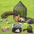 Outdoor Cat Enclosure with Tunnel by PawtyPets