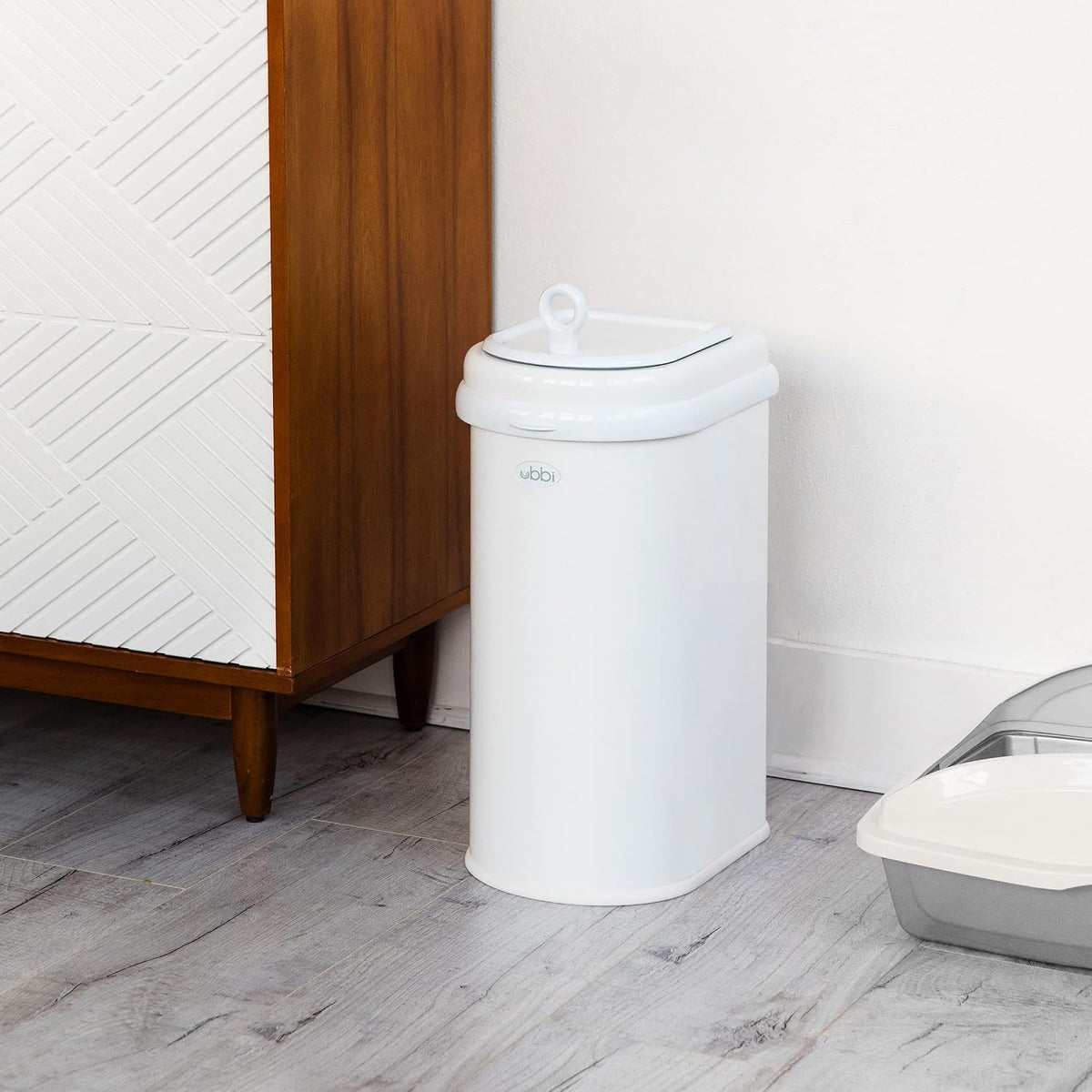 Ubbi Pet Waste Pail, White