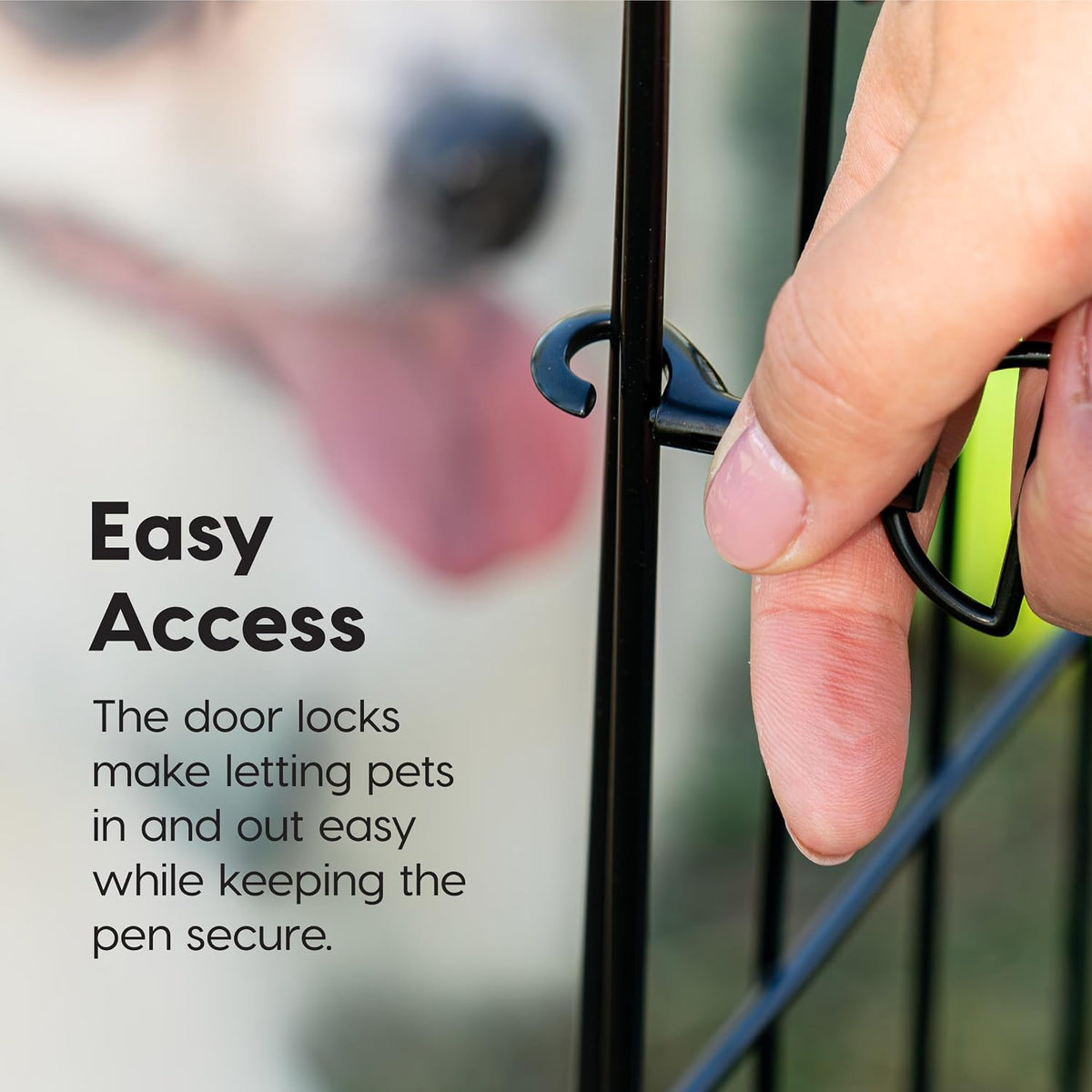 IRIS USA 8-Panel Exercise Pen, Heavy Duty, Black