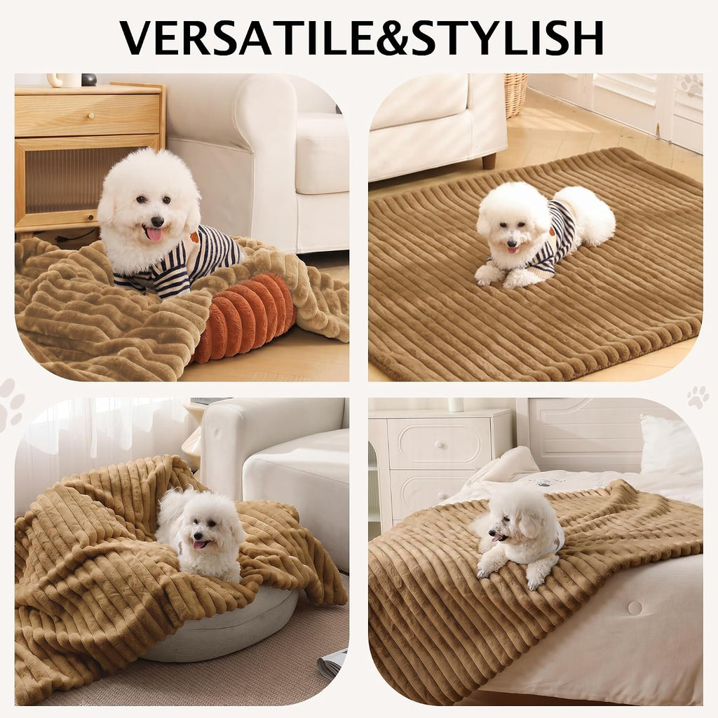 PuTian Waterproof Dog Blanket for Couch, 60"x80", Khaki