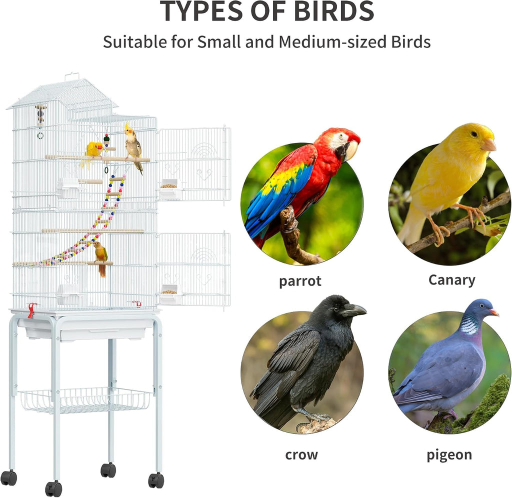 YITAHOME 62 inch Metal Bird Cage, Large Parakeet Cages
