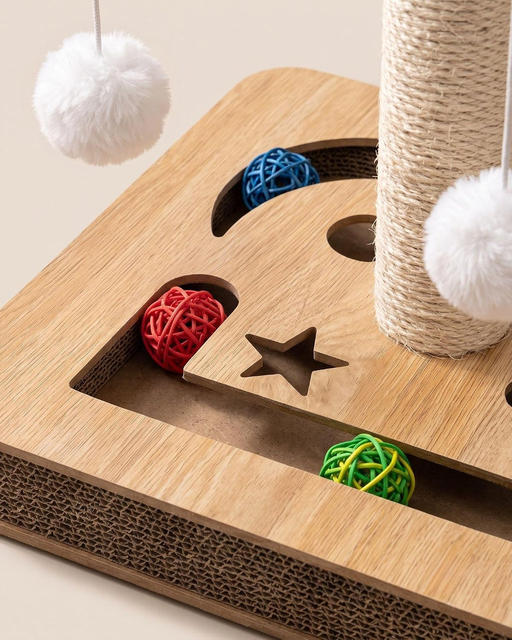 3-in-1 Interactive Cat Toy & Durable Sisal Scratching Post