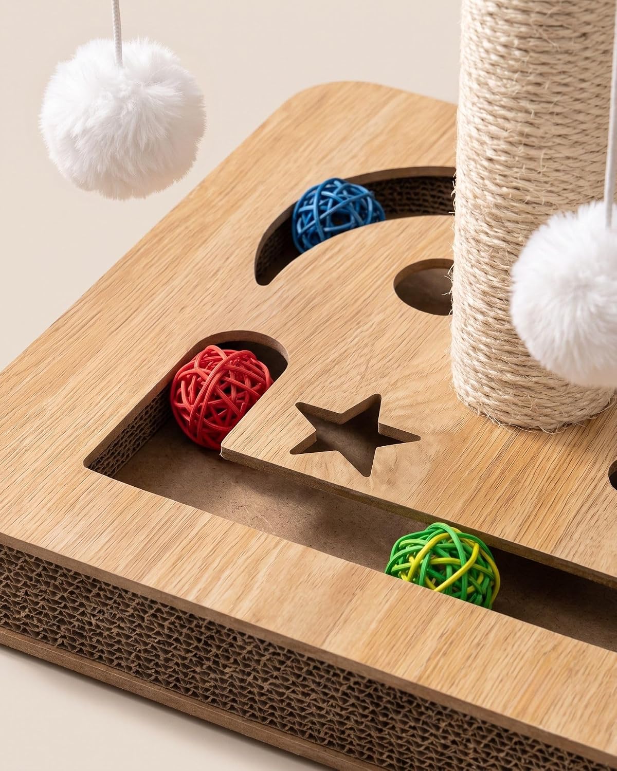 3-in-1 Interactive Cat Toy & Durable Sisal Scratching Post