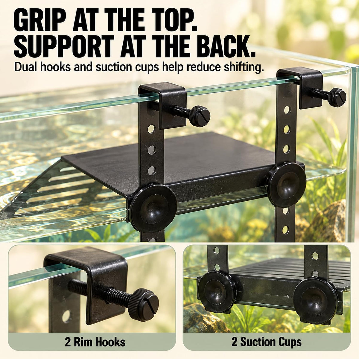 Turtle Basking Platform Large, 7.9 x 7.9 x 1.6 In Heavy Duty Dock