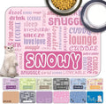 Personalized Dog Cat Food Mat Waterproof Non Slip Pet Bowl Name Mat Absorbent by Unknown