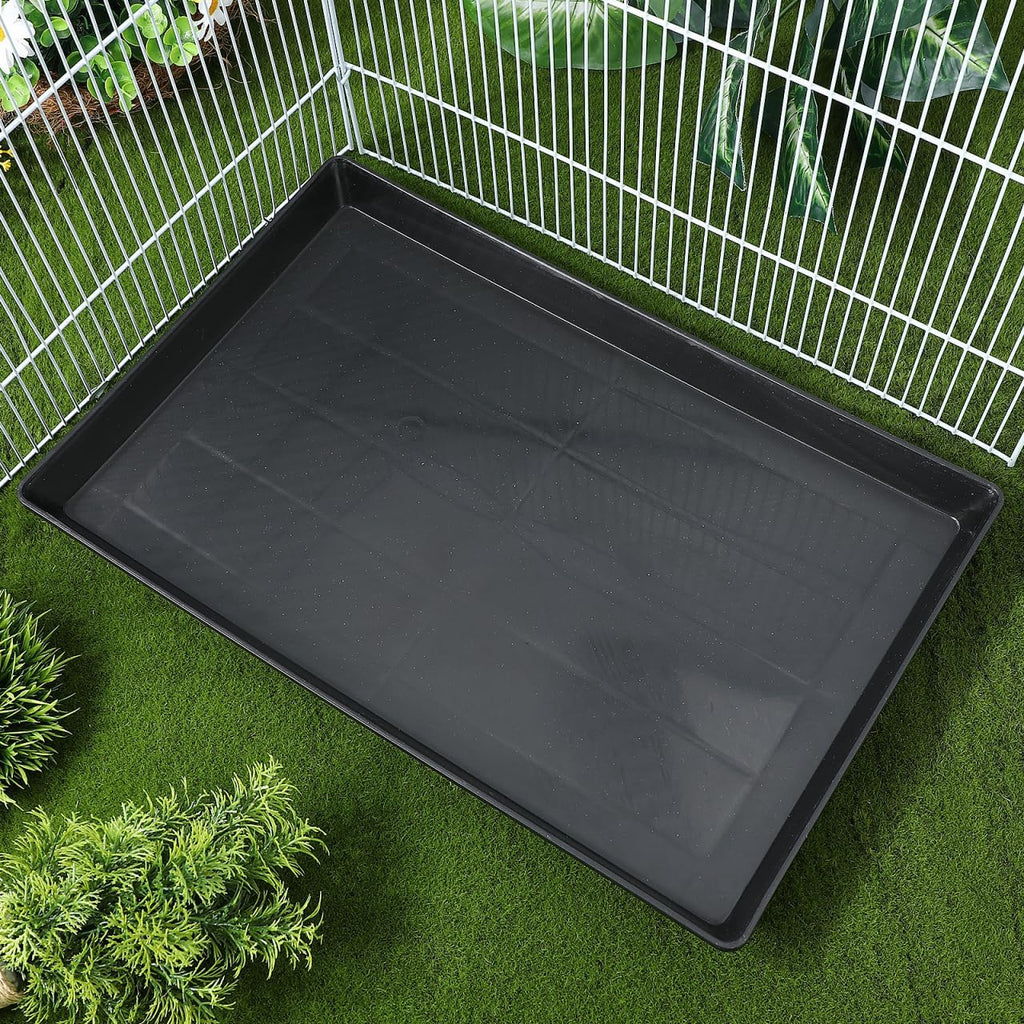 DOITOOL Bird Cage Tray Replacement 17.32 X 11.22 X 1.18 in Leakproof Bottom Tray for Small Dog Crate Parrot Cage Bunny 2 Pack Easy Clean