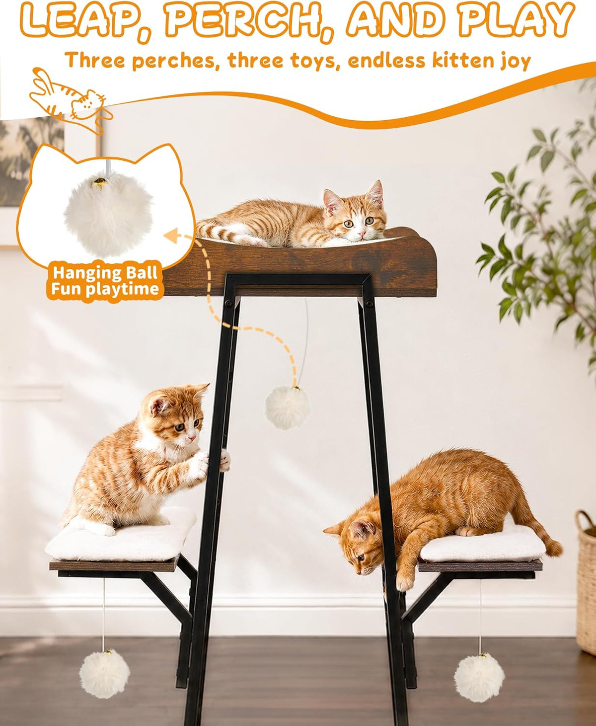46 in Modern Cat Tree Tower for Kittens and Small Cats