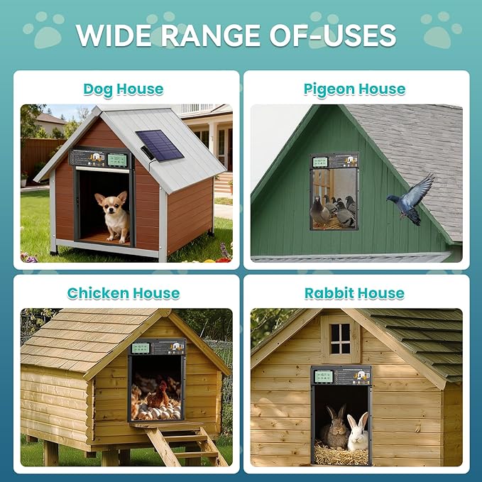Large Size Automatic Dog Door Cat Door Solar - Image 7