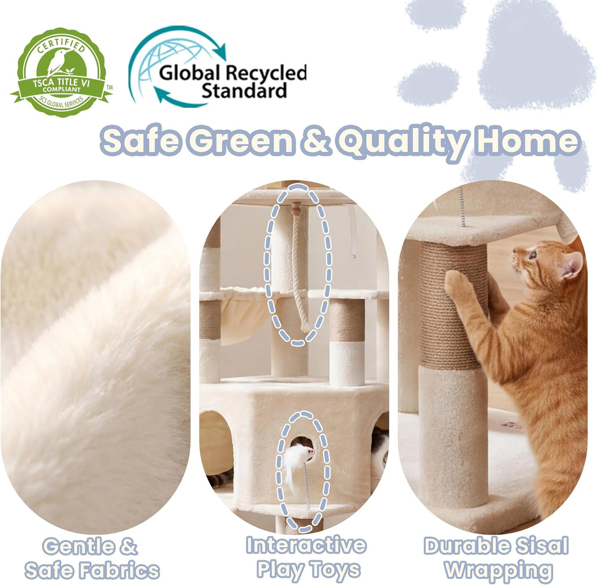 Cat Tree, 81.1" Tall Heavy Duty Cat Tower for Large Cats VCT032MJ