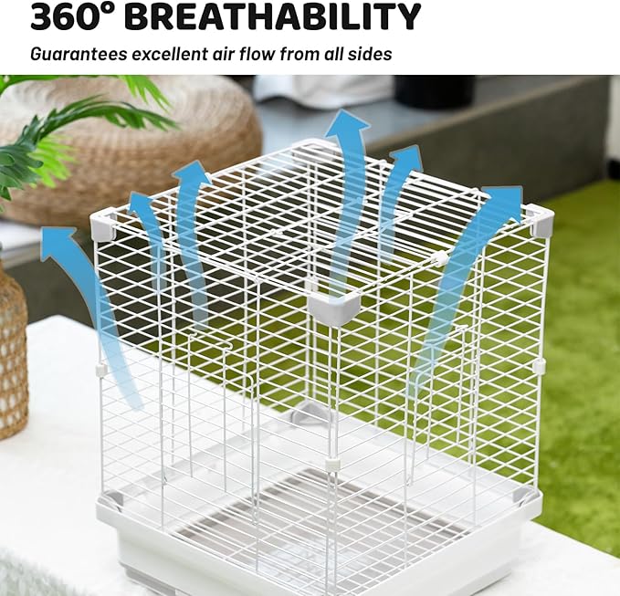 14.6" Portable Travel Bird Cage, Parrot Cage, Ample Room - Image 5