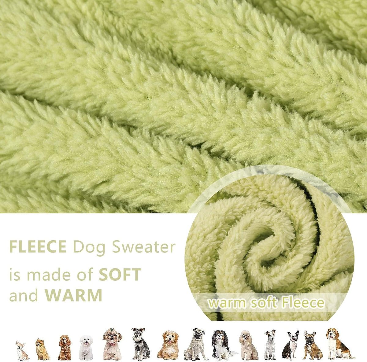 Dog Sweater Dog Winter Clothes for Small Dogs Boy Girl Pet Hoodies Puppy Cold Weather Coats Fall Doggie Sweatshirt for Chihuahua Yorkie Cat Sweater Costumes, Green, M