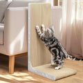 Cardboard Cat Scratcher, 26 Inch L Shape Scratch Pad Wall Mounted, Vertical by Conlun