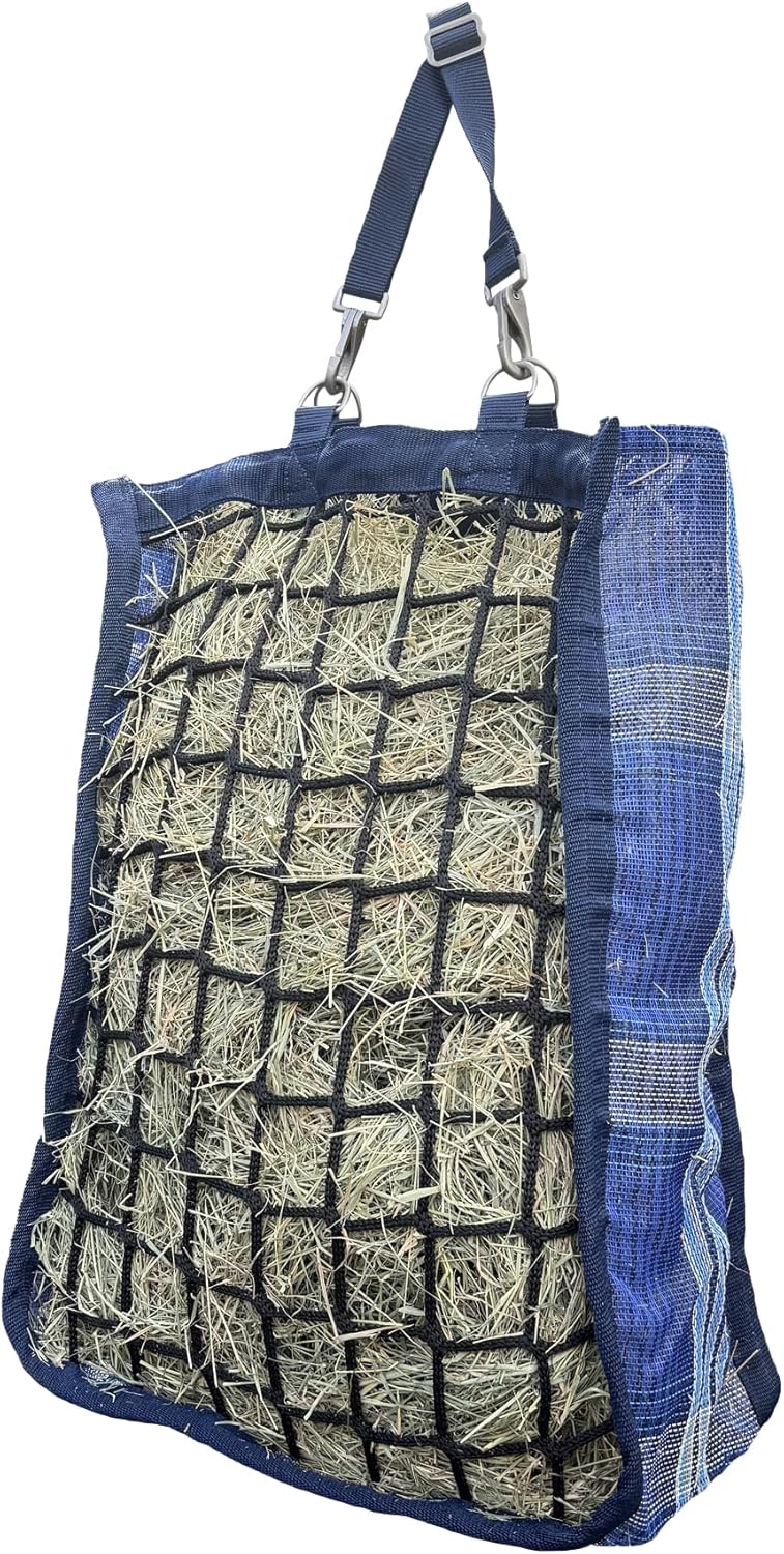 Slow Feed Hay Bag, 4 Flake, Durable Nylon Straps, Atlantis