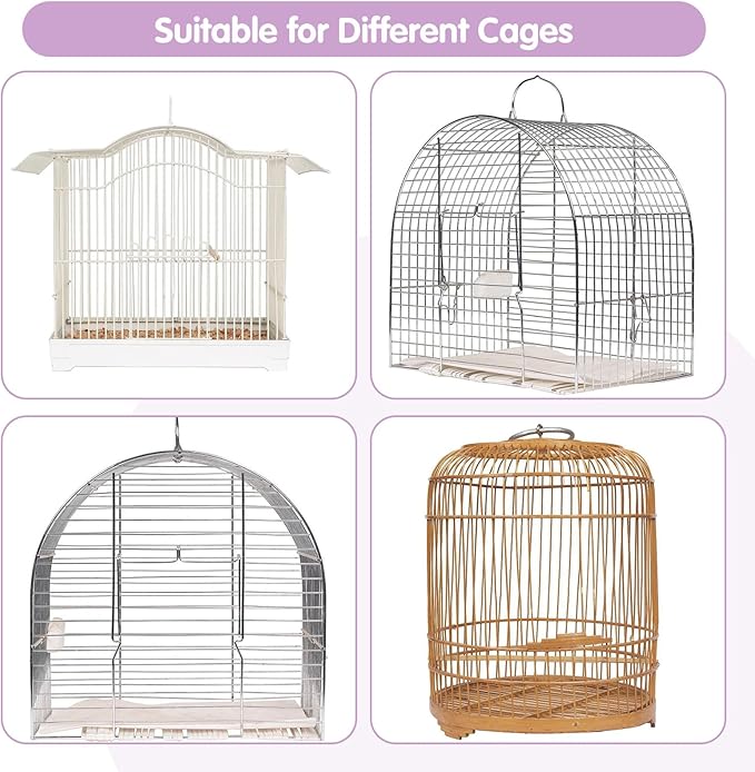 Bird Cage Cover, 45-90'' Adjustable, Universal Nylon Mesh Net, Bird Cage Skirt - Image 6