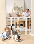 Babelio Baby Gate with Adjustable Cat Door, 29-43" Auto Close Durable Pet door by BABELIO