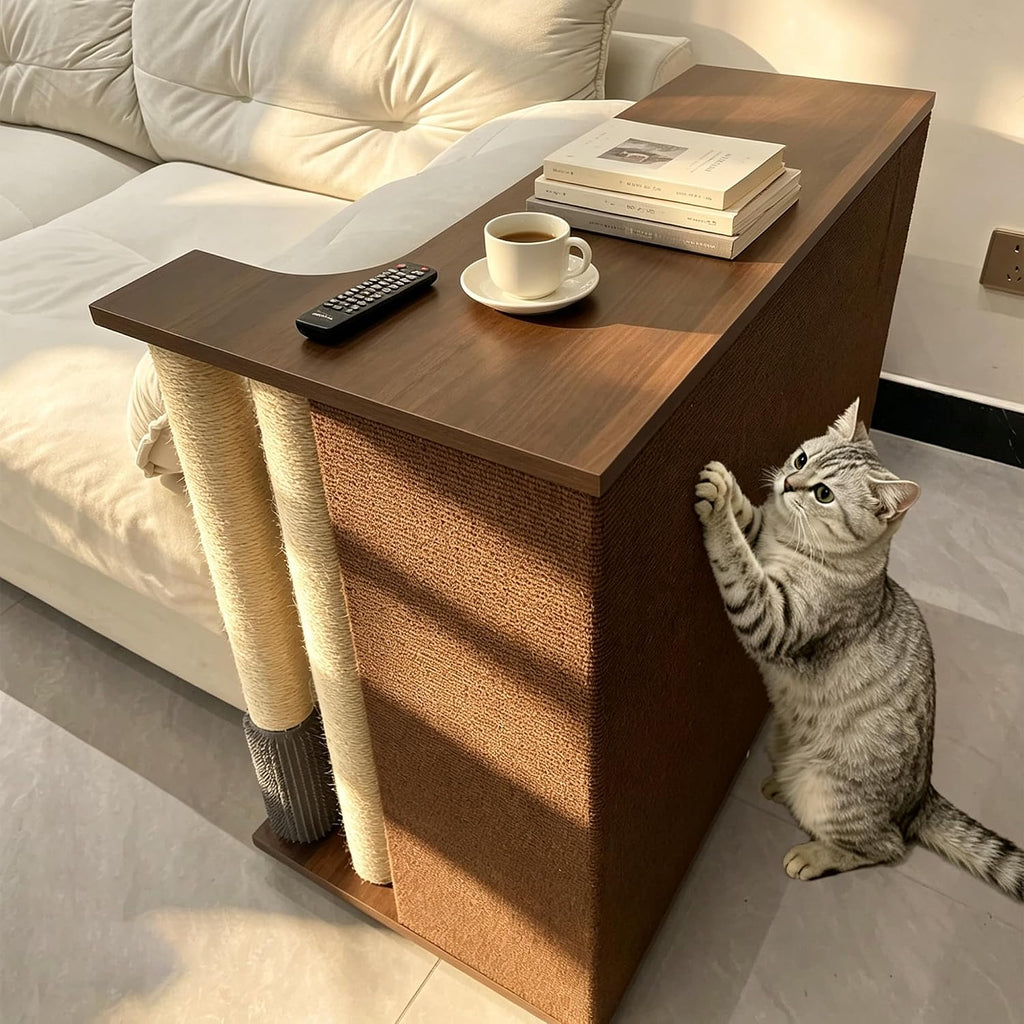 Cat Scratcher Side Table for Couch, Sofa Protector End Table